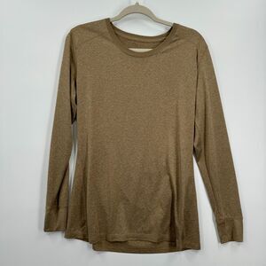 Carhartt Mens Medium Tan Base Layer Moisture Wicking Shirt Force Midweight